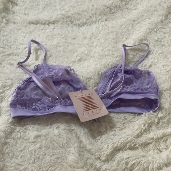 Savage X Fenty Purple Lace Bralette with Adjustable Straps - Picture 2 of 12